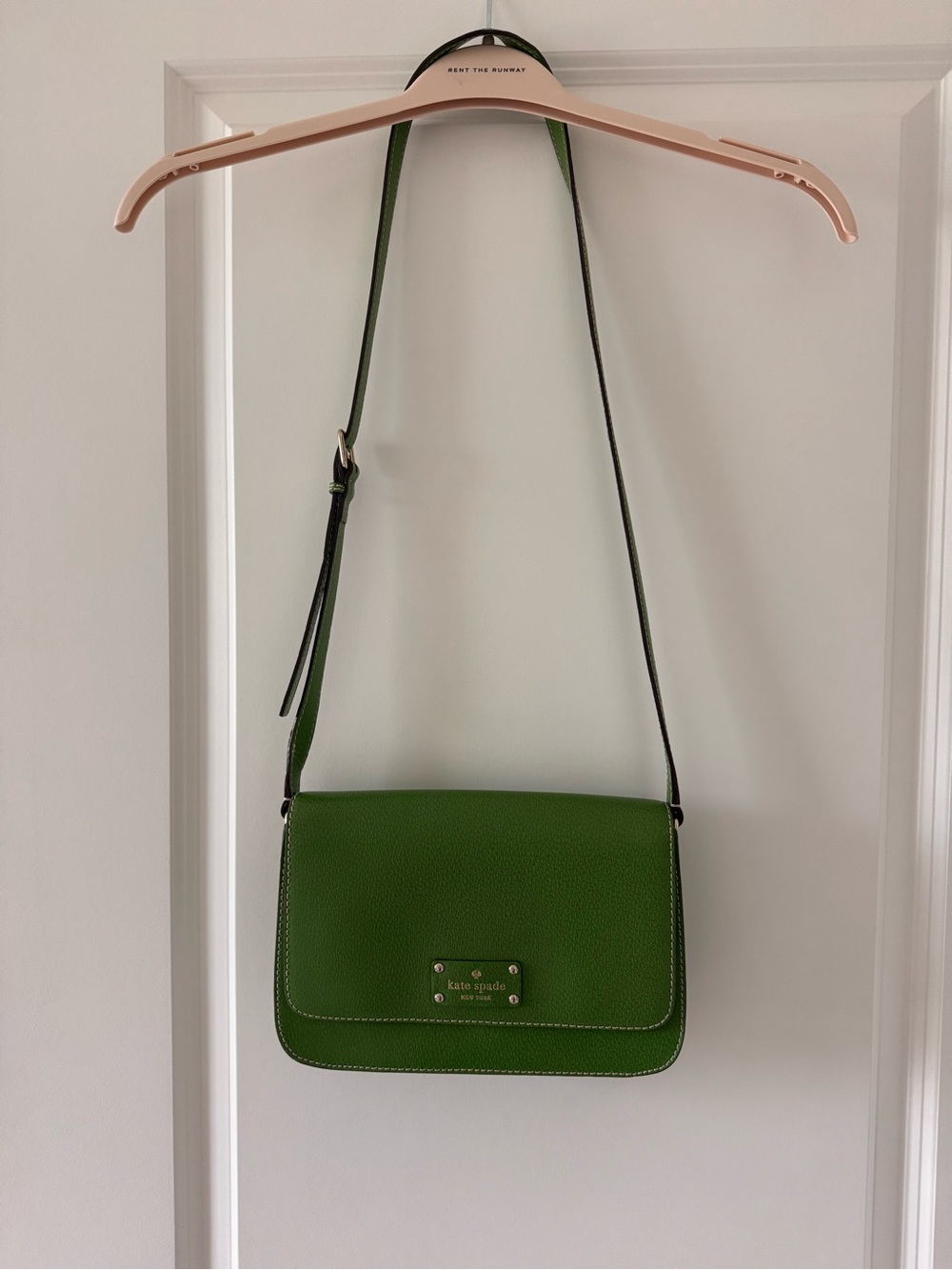 kate spade Green Pebbled Leather Crossbody Bag